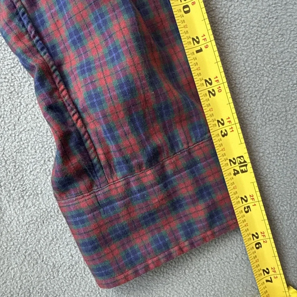 Polo Ralph Lauren Shirt Mens Medium Red Tartan Plaid Lowell Sport Sleeved Cotton